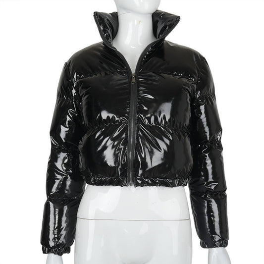 Mirror Leather Krop Jacket