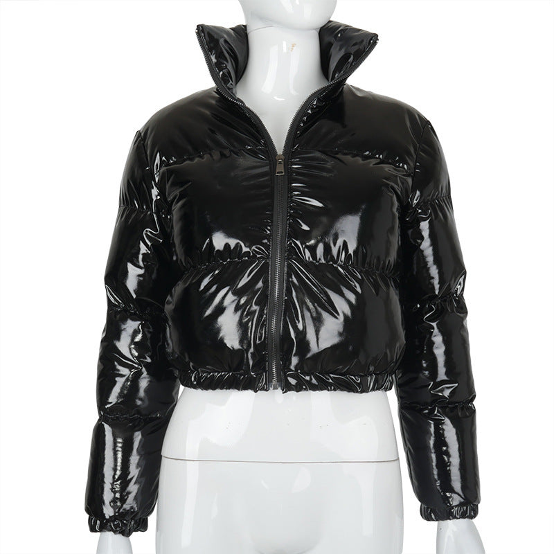 Mirror Leather Krop Jacket