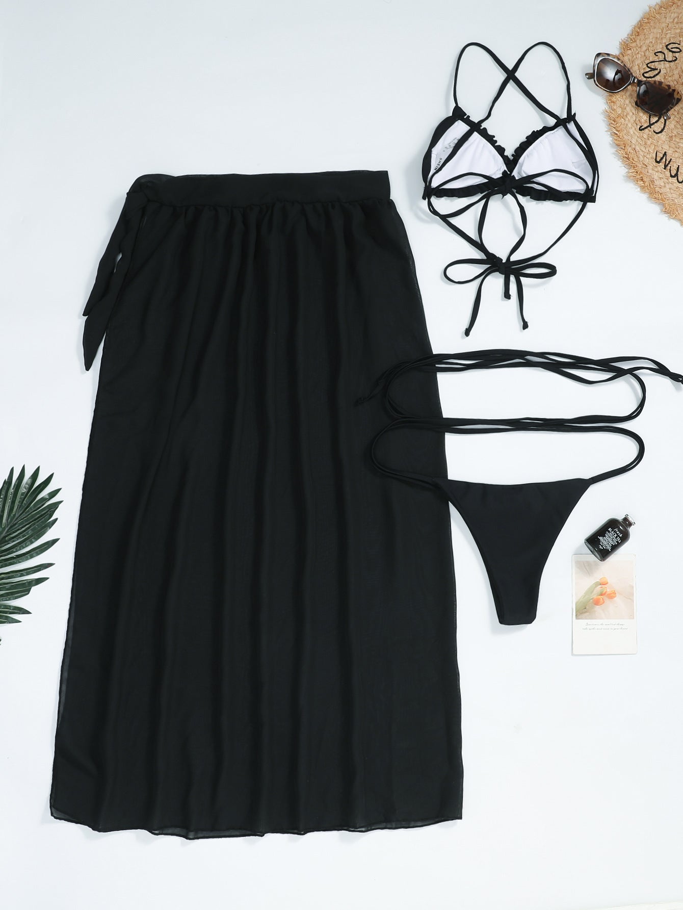 Chiffon Bikini Swimsuit Set with Cover