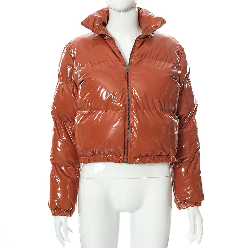 Mirror Leather Krop Jacket